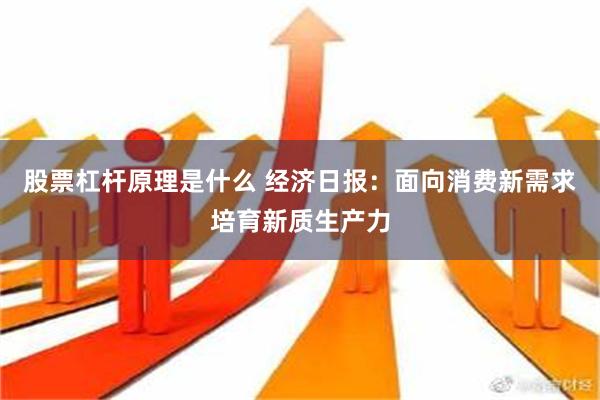 股票杠杆原理是什么 经济日报：面向消费新需求培育新质生产力