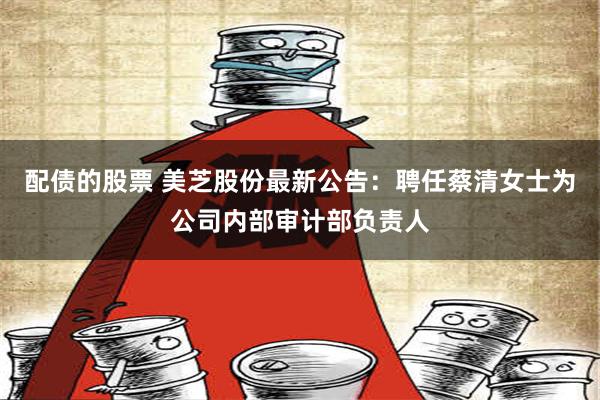 配债的股票 美芝股份最新公告：聘任蔡清女士为公司内部审计部负责人