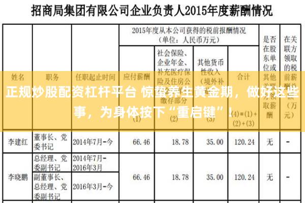 正规炒股配资杠杆平台 惊蛰养生黄金期，做好这些事，为身体按下“重启键”！